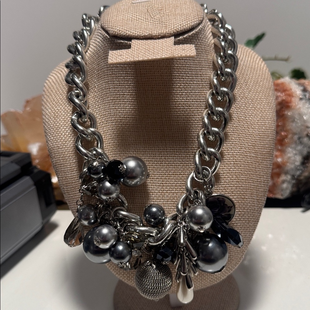 Cara New York Silver Charm Statement Necklace (BR999/3) - Picture 4 of 10